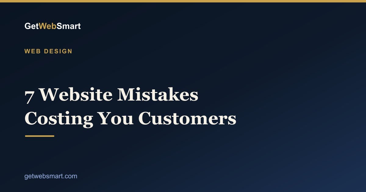 7 Website Mistakes That Are Costing You Customers