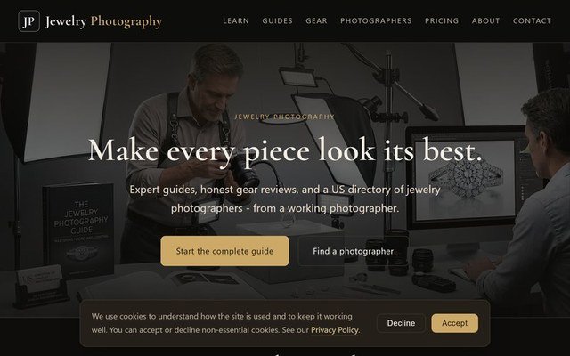Jewelry Photography website
