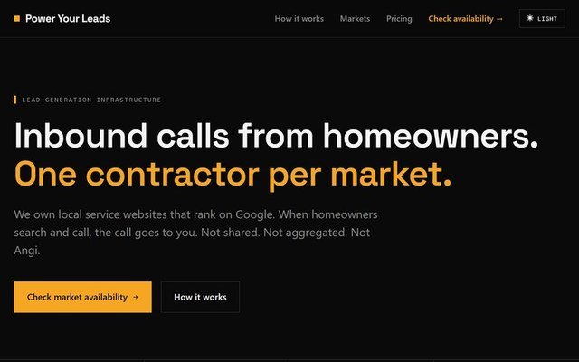 Power Your Leads website